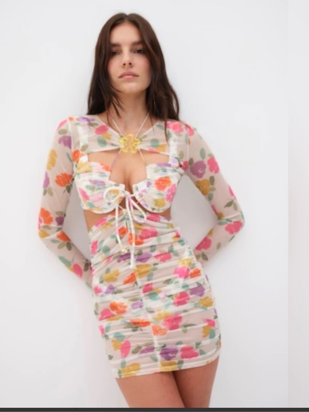 For Love and Lemons Misty Sheer Dress/ Cover-up